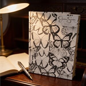 Jessica Simpson Monochrome Butterfly Journal Notebook 180 Sheets